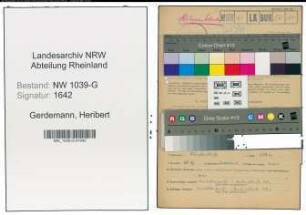 Entnazifizierung Heribert Gerdemann , geb. 27.07.1908 (Studienassessor)