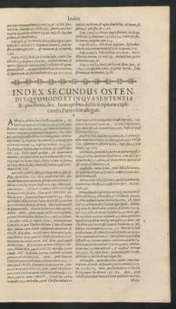 Index Secundus