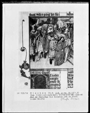 Ottheinrichsbibel — Christus vor Kaiphas, Folio 42recto