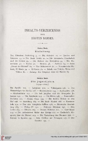 Inhalts-Verzeichniss des ersten Bandes