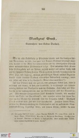 Markgraf Ernst, Stammherr von Baden-Durlach