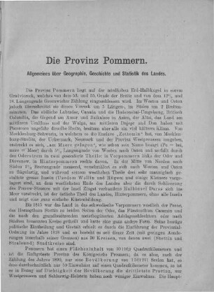 Die Provinz Pommern