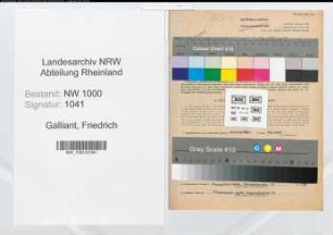 Entnazifizierung Friedrich Galliant, geb. 06.05.1893 (Postsekretaer)