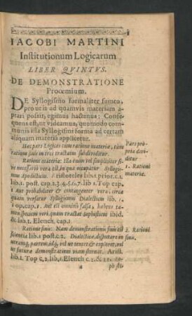 Liber Quintus. De Demonstratione.