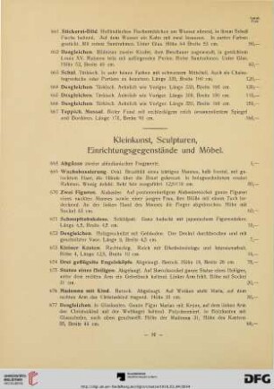 Kleinkunst, Sculpturen, Einrichtungsgegenstände und Möbel (Nr. 668 - 767)