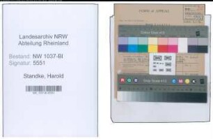 Entnazifizierung Harold Standke , geb. 05.05.1900 (Ingenieur)