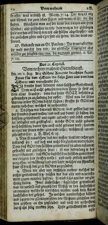 Das 21. Capitel. Vom rechten wahren Gottesdienst.