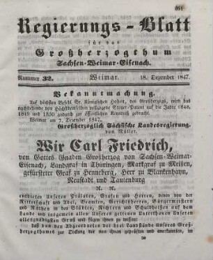 Nr. 32 : 18. Dezember 1847
