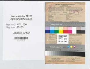 Entnazifizierung Arthur Limbach, geb. 21.03.1910 (Buchhalter)