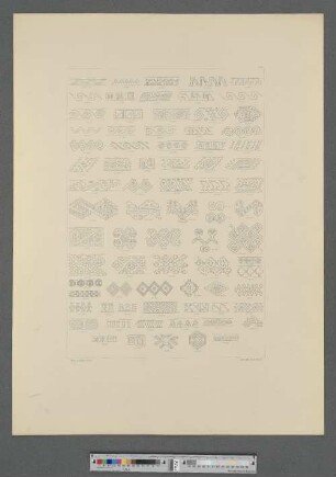 [Tafel 104. Geometrische Figuren und daraus abgeleitete Ornamente.]