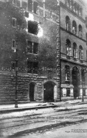 Treffer im Berliner Polizeipräsidium