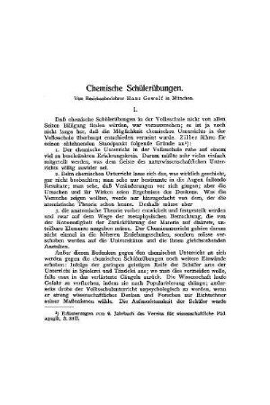 Chemische Schülerübungen