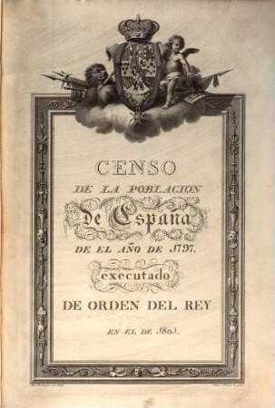 Censo de la Poblacion de España de el año de 1797
