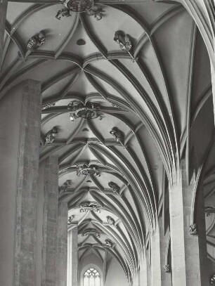 Annaberg-Buchholz, Stadtkirche Sankt Annen, Inneres, Gewölbe des nördlichen Seitenschiffs nach Osten