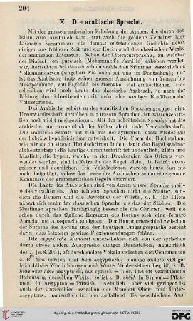 X: Die arabische Sprache