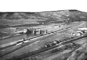 Baustelle der Staustufe Erlabrunn/Main