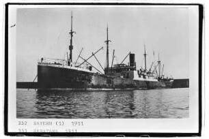 Bayern (1911), Passagier- und Frachtschiff, Hamburg-Amerika Linie, Hamburg, Bau-Nr. 416