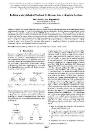 Building a morphological treebank for German from a linguistic database