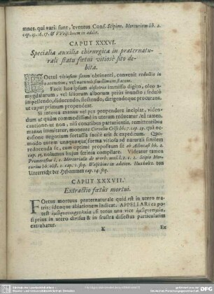 Caput XXXVII [XXXVIII]. Extractio foetus mortui