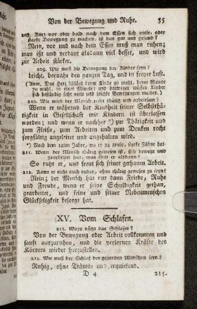 XV. Vom Schlafen.