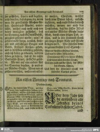 Am eilften Sonntage nach Trinitatis