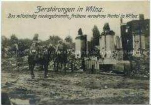 Deutsche Soldaten im zerstörten Wilna