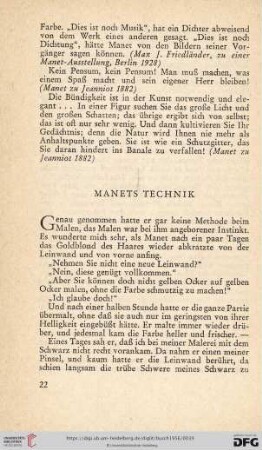 Manets Technik