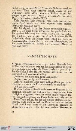 Manets Technik