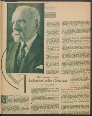 Anécdotas sobre Groussac : Del tiempo viejo