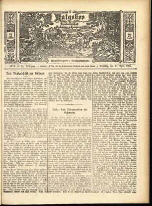 Ausgabe vom Sonntag, den 11. April 1909.