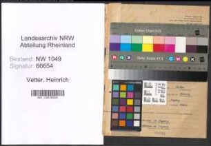 Entnazifizierung Heinrich Vetter , geb. 30.06.1902 (Lehrer)