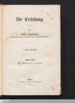 3: Die Erziehung