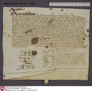 1499, Mai 22 b) Das Kloster Zeven erwählt den Bremer Domdechanten Conrad Clencke [= von Klencke] zum Propste, und bittet den Erzbischof Johann um die Bestätigung Druck: Von Hodenberg, Zevener UB Nr. 156