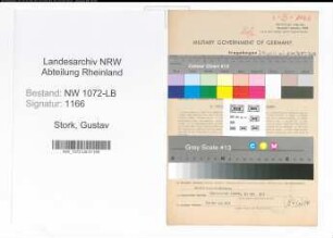 Entnazifizierung Gustav Stork , geb. 11.06.1896 (Gaertner)
