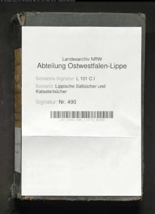 Salbuch des Amtes Barntrup von 1858