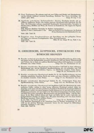 II Griechische, ägyptische, etruskische und römische Bronzen (Nr. 90-174)