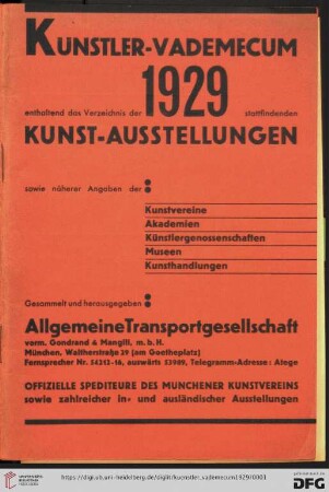 Künstler-Vademecum