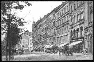 Chemnitz. Blick von der Poststraße nach dem Johannisplatz