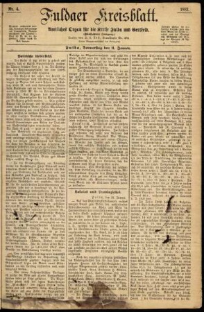 Ausgabe vom Donnerstag, den 11. Januar 1883.