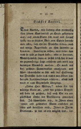 Sechstes Kapitel. - Achtes Kapitel.