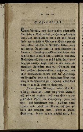Sechstes Kapitel. - Achtes Kapitel.