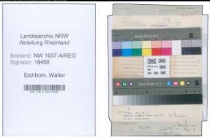 Entnazifizierung Walter Eichhorn , geb. 00.00.0000 (Beamter)