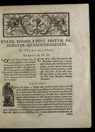 Evang. Domin. I Post Festum Paschatos Quasimodogeniti - Evang. Domin. II Post Fest. Pasch. Misericordias Domini