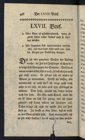 416-448, LXVII. Brief. - LXX. Brief.