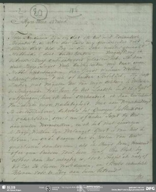 Eigenh. Brief von Hendrik Muilman an August Wilhelm von Schlegel, Amsterdam, 22.09.1795
