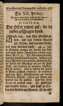 587-607, XII. Wie Gott die Niedergeschlagenene aufrichte [...]