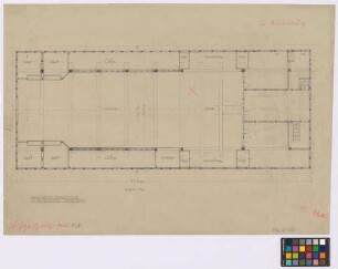 Fischerhude ([Landkreis Achim]): Niedersächsisches Bauernhaus. Haupthaus (Grundriss)