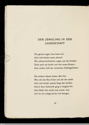 Der Jüngling in der Landschaft