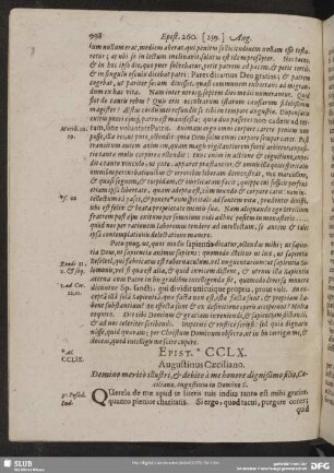 Epist. CCLX. Augustinus Caeciliano