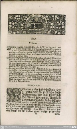 Leichenpredigt : Die selige Seelen-Ruhe. Votum, Praeloquium, Leichtext, Exordium, Tractatio